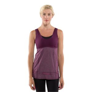 Lululemon Tank Top Women's Size 8 US Purple‎ Plum Hustle & Bustle Top Loose Fit